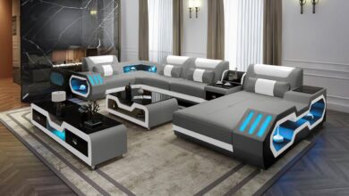 ErgoTech Sofa – Designed for Comfort with Ergonomic Adjustments and Smart Home Integration